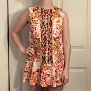 NWT Free People - short colorful cover up dress